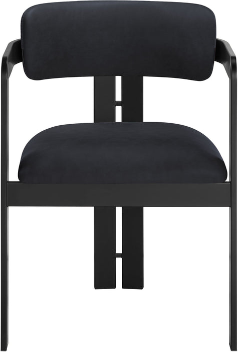 Aurum - Vegan Leather Upholstered Dining Chair With Graphite Black Base (Set of 2) - Simple Home Plus