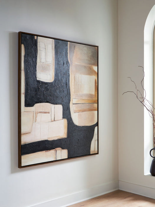 Feyville - Wall Art - Black / Brown / Cream - Simple Home Plus