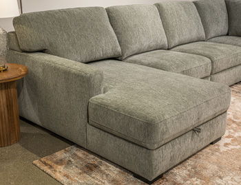 Stringer - LAF Corner Chaise With Storage - Moss - Simple Home Plus