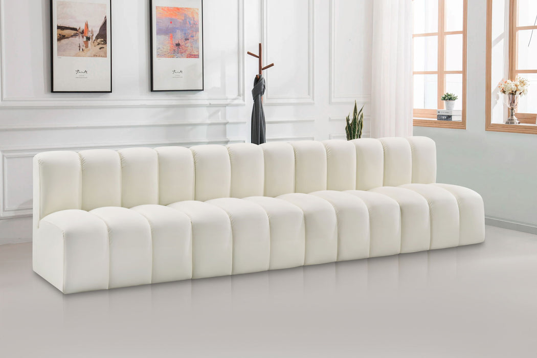 Arc - Faux Leather 4 Seats Modular Sofa - Simple Home Plus