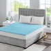 Full Gel Memory Foam All Season Reversible Hypoallergenic Cooling Mattress Topper - Blue - Simple Home Plus