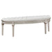 Evangeline - Curved Fabric Upholstered Bench - Silver Oak - Simple Home Plus