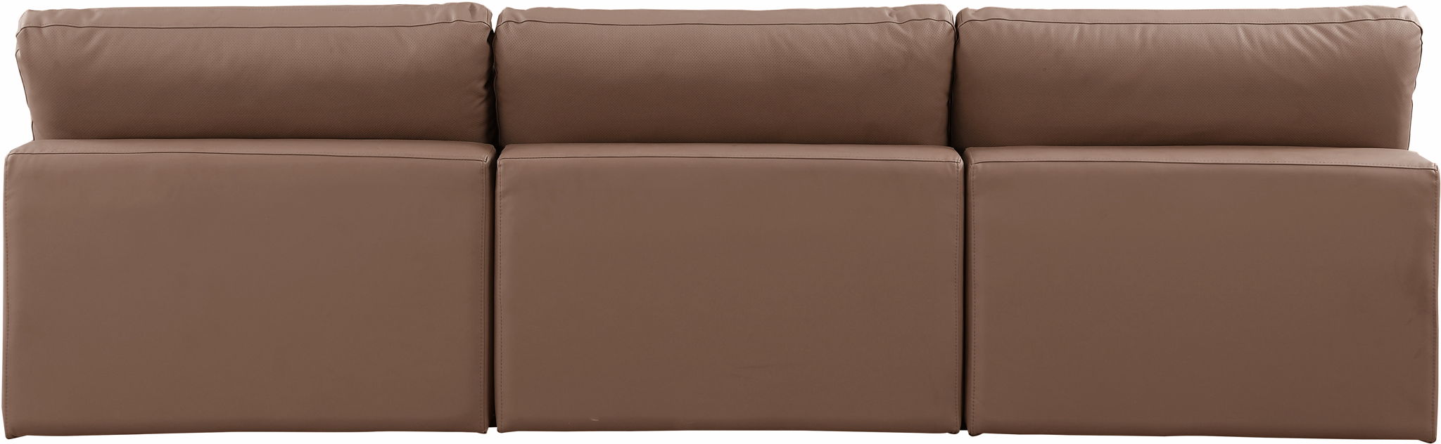 Comfy - Faux Leather Modular Armless Sofa 3 Seats - Simple Home Plus