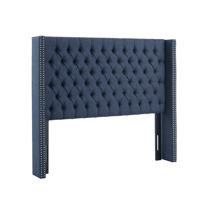 Amelia - Queen Upholstery Headboard - Navy - Simple Home Plus