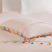 Tessa - Twin Tassel Comforter Set With Heart Shaped Throw Pillow - Blush - Simple Home Plus
