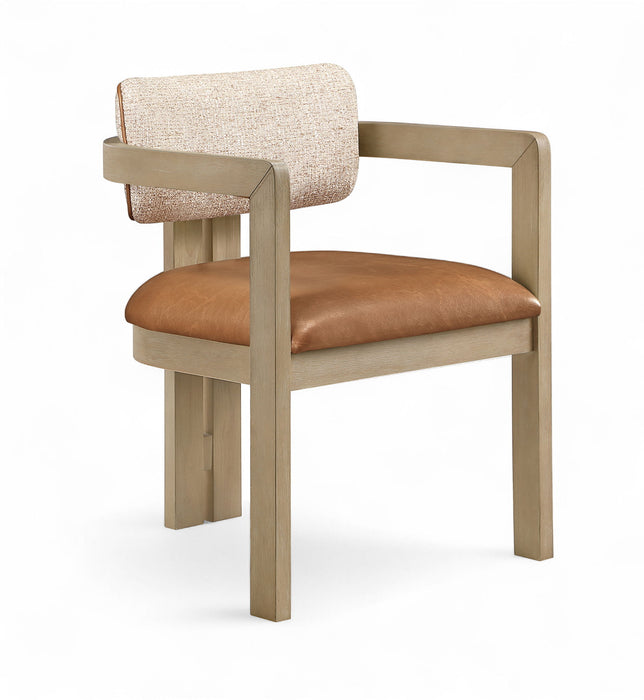 Ravina - Upholstered Dining Chair With Stained Natural Base (Set of 2) - Simple Home Plus