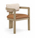 Ravina - Upholstered Dining Chair With Stained Natural Base (Set of 2) - Simple Home Plus