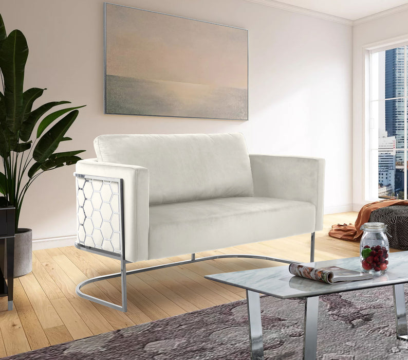 Casa - Loveseat with Chrome Legs - Simple Home Plus