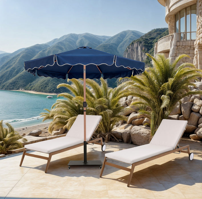 Amalfi - Aluminum Patio Umbrella - Black Base / Light Brown Pole - Simple Home Plus