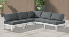 Nizuc - Outdoor Patio 5 Piece Modular Sectional With White Frame - Simple Home Plus