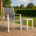 Nizuc - Outdoor Patio Dining Arm Chair With White Frame And Natural Arms (Set of 2) - Simple Home Plus