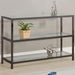 Trini - 2-Shelf Glass Top Entryway Console Table - Black Nickel - Simple Home Plus