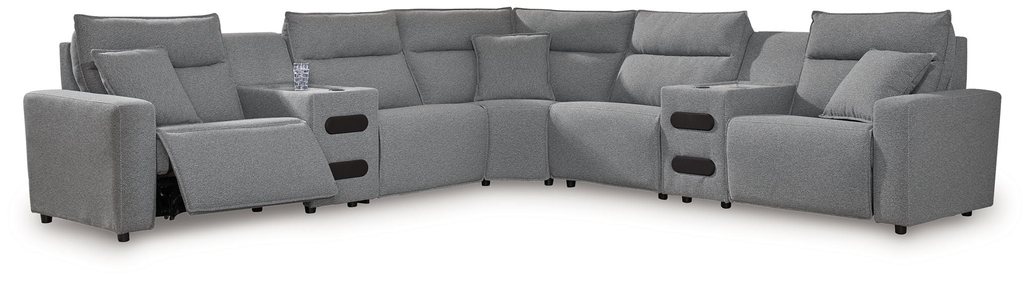 ModMax II - Salt And Pepper - Reclining Sectional - Simple Home Plus