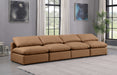 Indulge - Faux Leather 4 Seat Modular Armless Sofa - Simple Home Plus