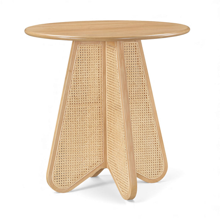 Butterfly - Solid Wood And Natural Cane Table With Natural Top - Simple Home Plus