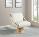 Millwin - Swivel Accent Chair With Natural Base - Simple Home Plus