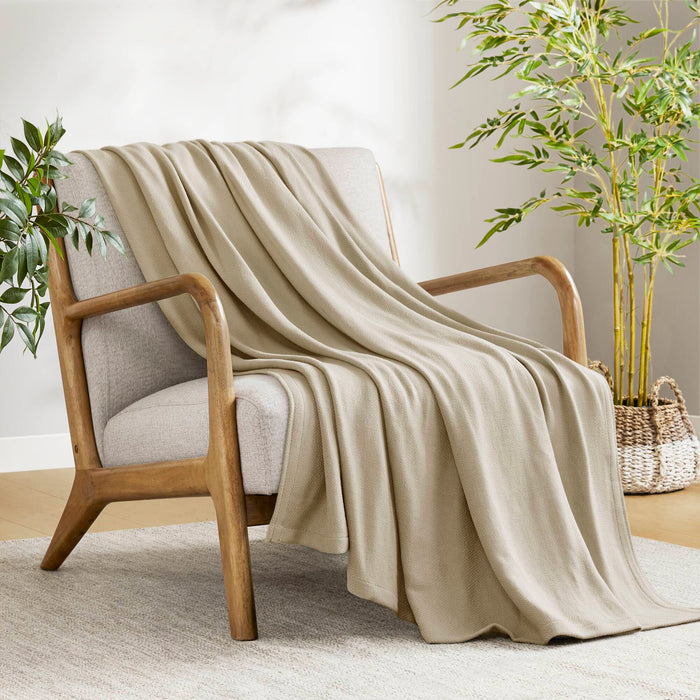 Bamboo Cotton - Twin Rayon From Blanket - Khaki - Simple Home Plus