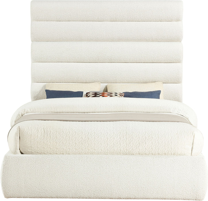 Adam - Boucle Fabric Bed With 70.5" Headboard - Simple Home Plus