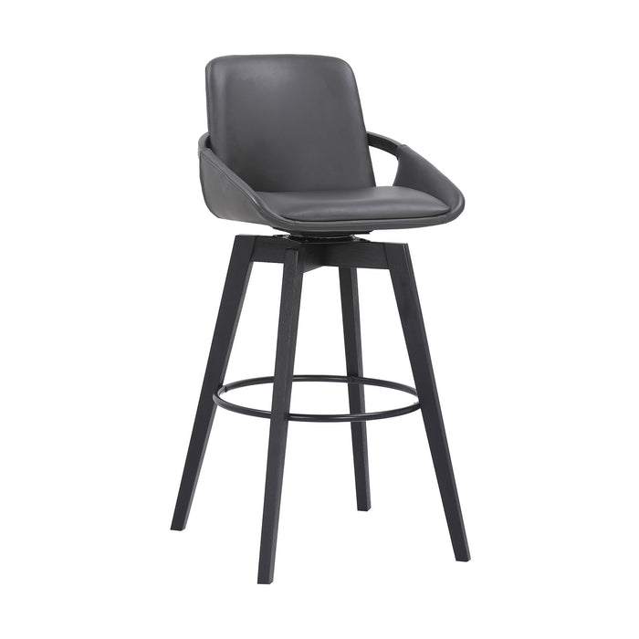 Baylor - Swivel Bar Stool With Black Frame - Simple Home Plus