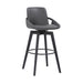 Baylor - Swivel Bar Stool With Black Frame - Simple Home Plus