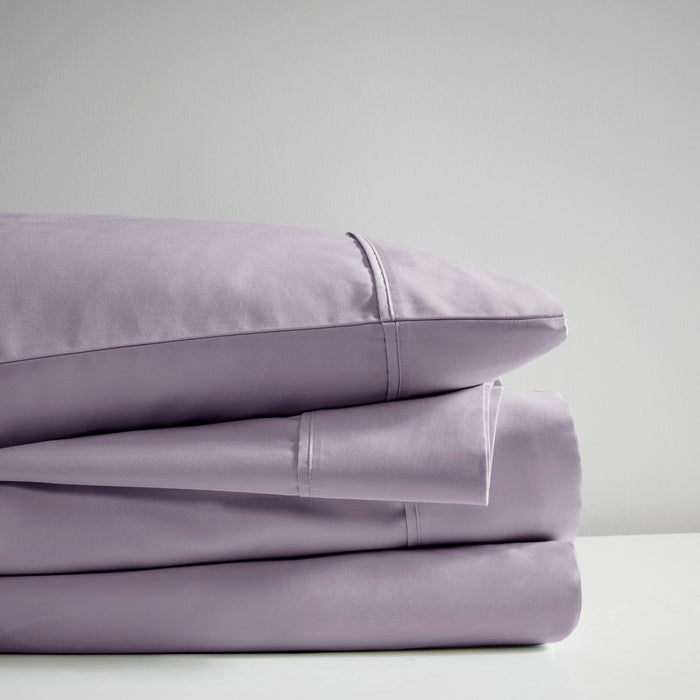600 Thread Count - Cooling Cotton Blend 4 Pieces Sheet Set - Purple - Simple Home Plus