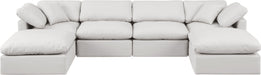 Indulge - Faux Leather 6 Piece Modular Double Chaise Sectional - Simple Home Plus