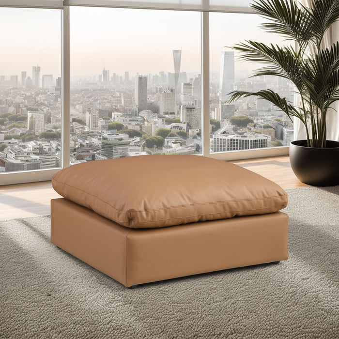 Comfy - Faux Leather Ottoman - Simple Home Plus