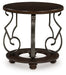 Frallyn - Dark Brown - Round End Table - Simple Home Plus