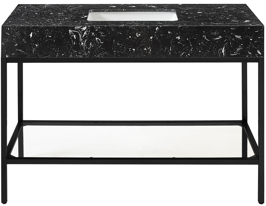 Marmo - Engineered Marble Bathroom Vanity With Black Base - Simple Home Plus