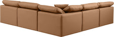 Indulge - Faux Leather 5 Piece Modular Corner Armless Sectional - Simple Home Plus