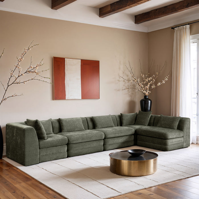 Stellar - 5 Piece Upholstered Modular Sectional - Simple Home Plus