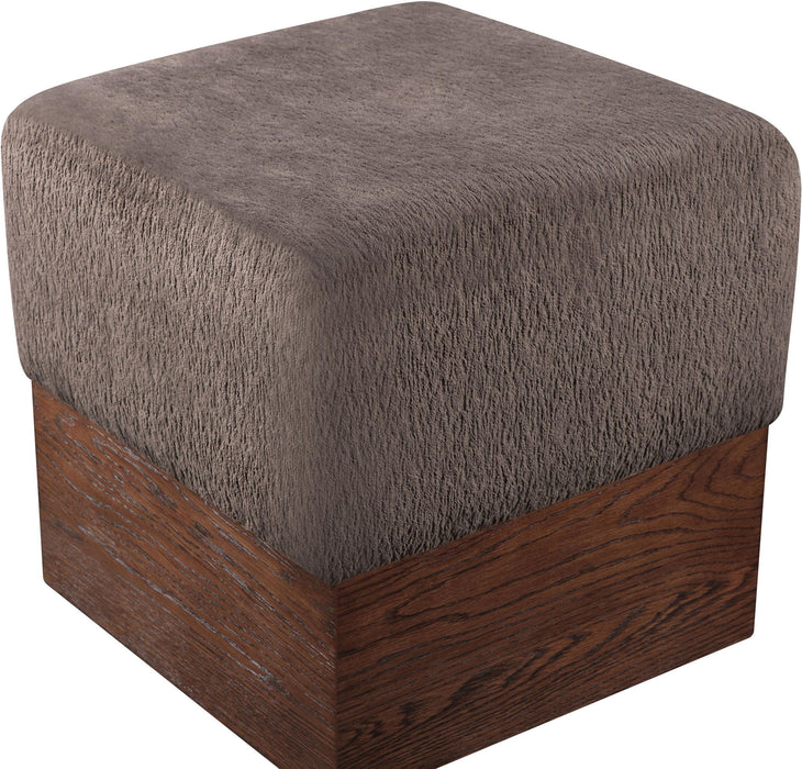 Havre - Ottoman / Stool With Brown Base - Simple Home Plus