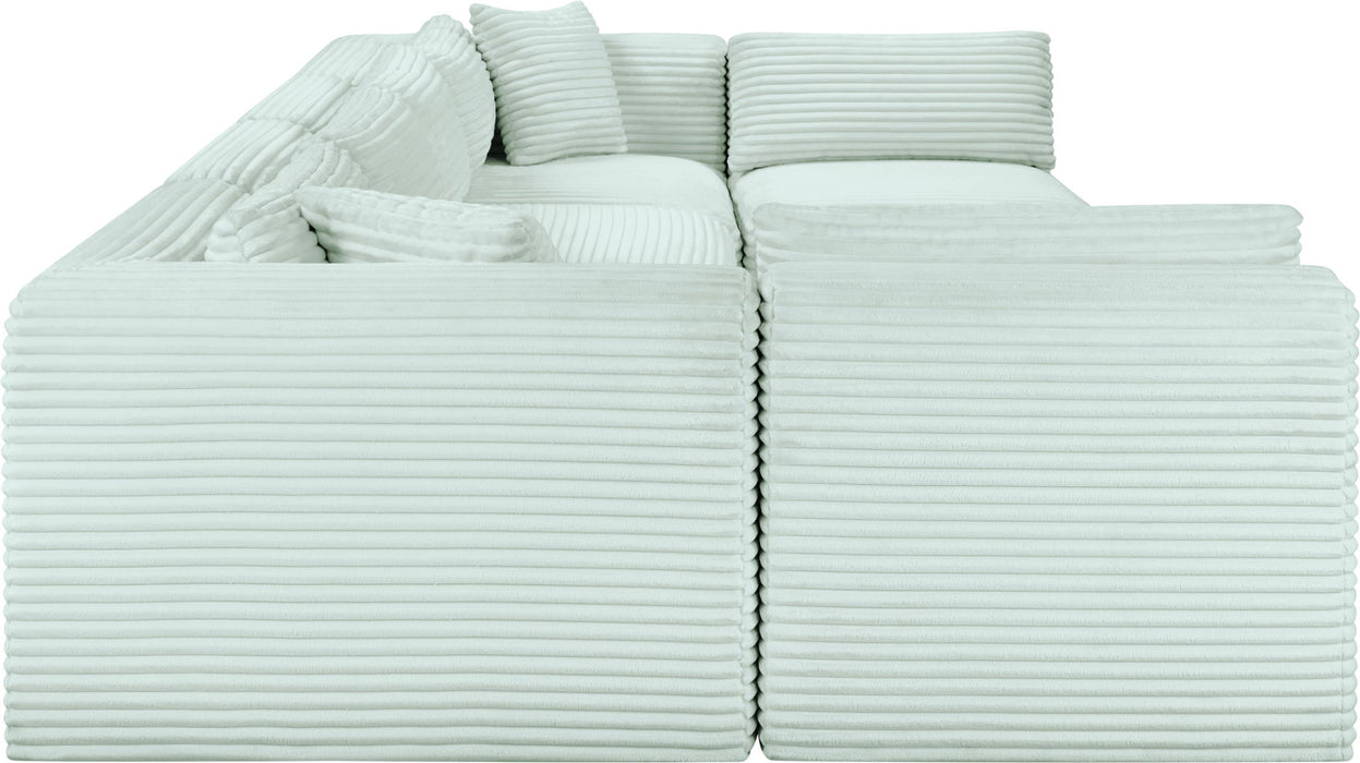 Shaggy - 6 Piece Modular U-Shaped Armless Sectional - Simple Home Plus