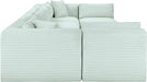 Shaggy - 6 Piece Modular U-Shaped Armless Sectional - Simple Home Plus