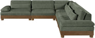 Turin - Chenille Fabric Upholstered Modular Sectional - Green - Simple Home Plus