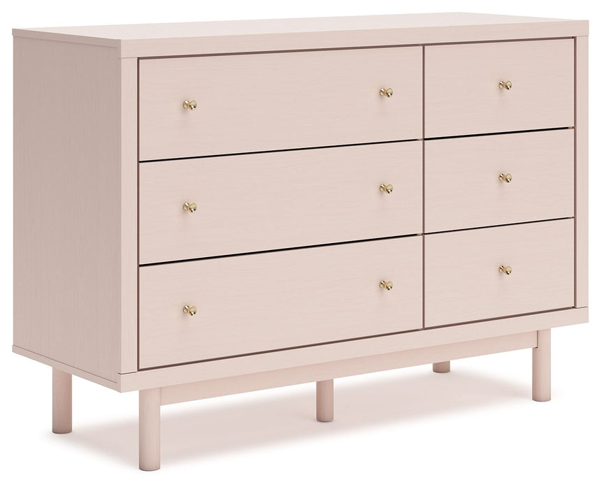 Wistenpine - Blush - Six Drawer Dresser - Simple Home Plus