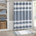 Spa Waffle - 72" x 84" Shower Curtain With 3M Treatment - Dark Blue - Simple Home Plus