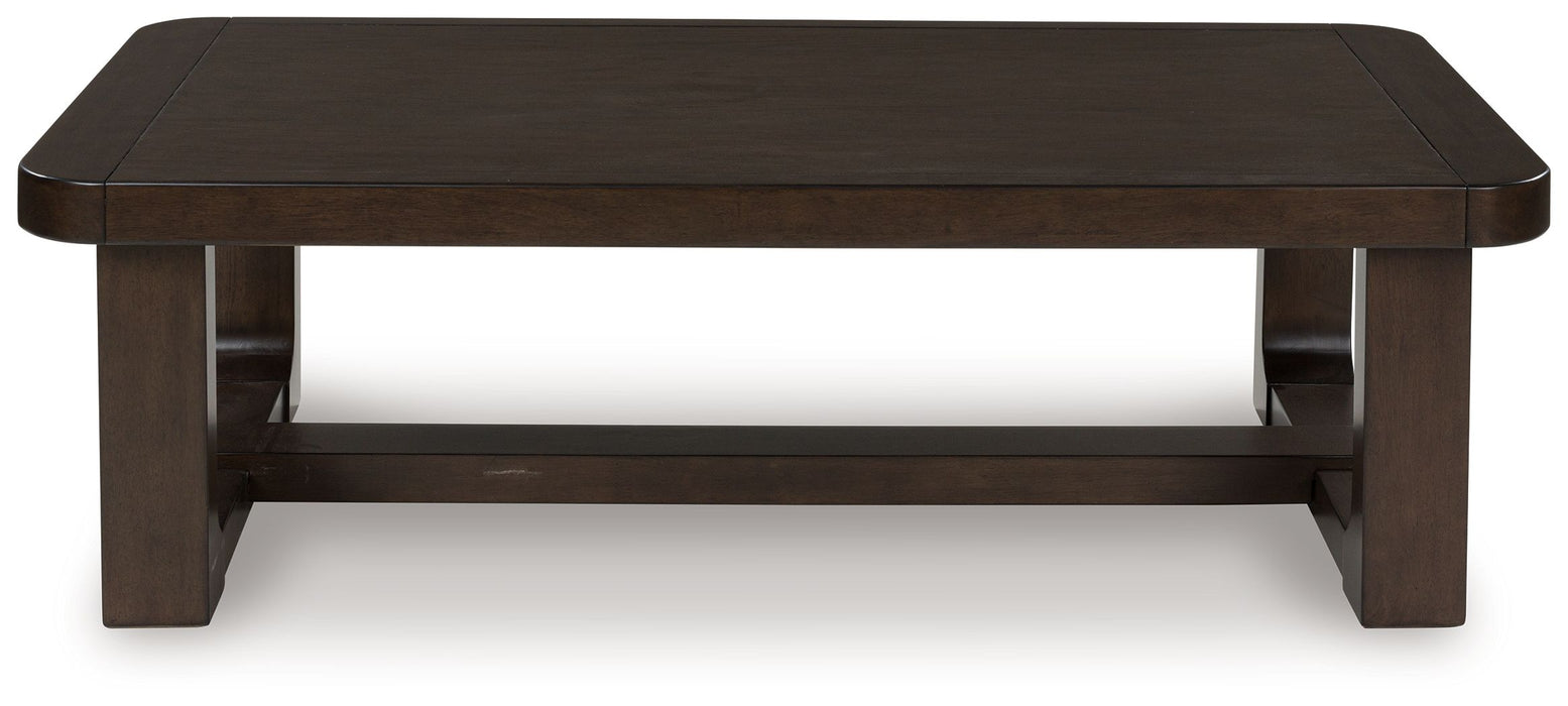 Breckington - Dark Brown - Rectangular Cocktail Table - Simple Home Plus