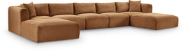 Shaggy - Fabric 7 Piece Modular Sectional With 2 Ottomans - Simple Home Plus