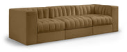 Rummi - Velvet Performance Fabric Upholstered 3 Piece Modular Sofa - Simple Home Plus