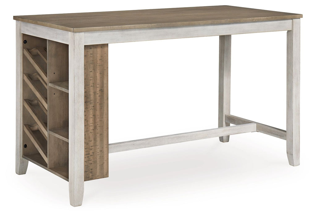Skempton - Rectangular Counter Table With Storage - White - Simple Home Plus