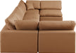Comfy - 6 Piece Faux Leather Modular Armless Sectional - Simple Home Plus