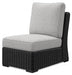Beachcroft - Armless Chair With Cushion - Black / Light Gray - Simple Home Plus