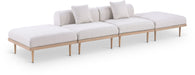 Laguna - 4 Piece 142" Outdoor Patio Armless Modular Sofa With 2 Backless Seats - Simple Home Plus