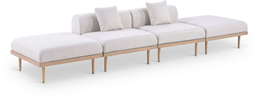 Laguna - 4 Piece 142" Outdoor Patio Armless Modular Sofa With 2 Backless Seats - Simple Home Plus