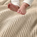 Waffle Weave - Twin Cotton Blanket - Khaki - Simple Home Plus