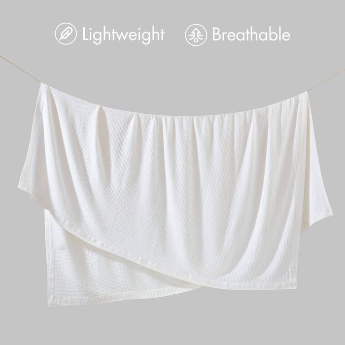 Egyptian Cotton - King Blanket - White