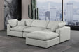 Comfy - 4 Piece Linen Fabric Modular Sectional With Chaise - Simple Home Plus