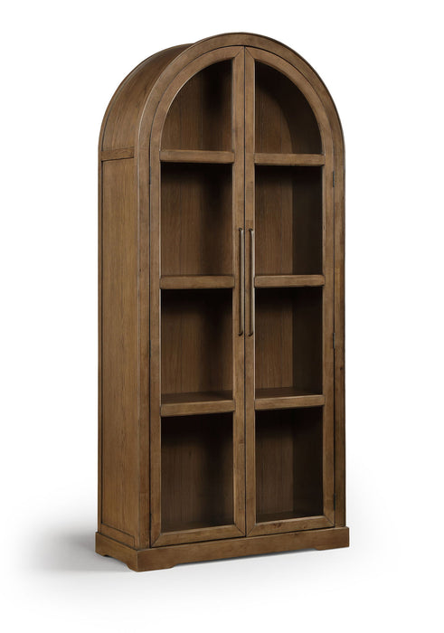 Corva - Solid Wood, Oak Veneer And Stainless Steel Storage Cabinet - Simple Home Plus