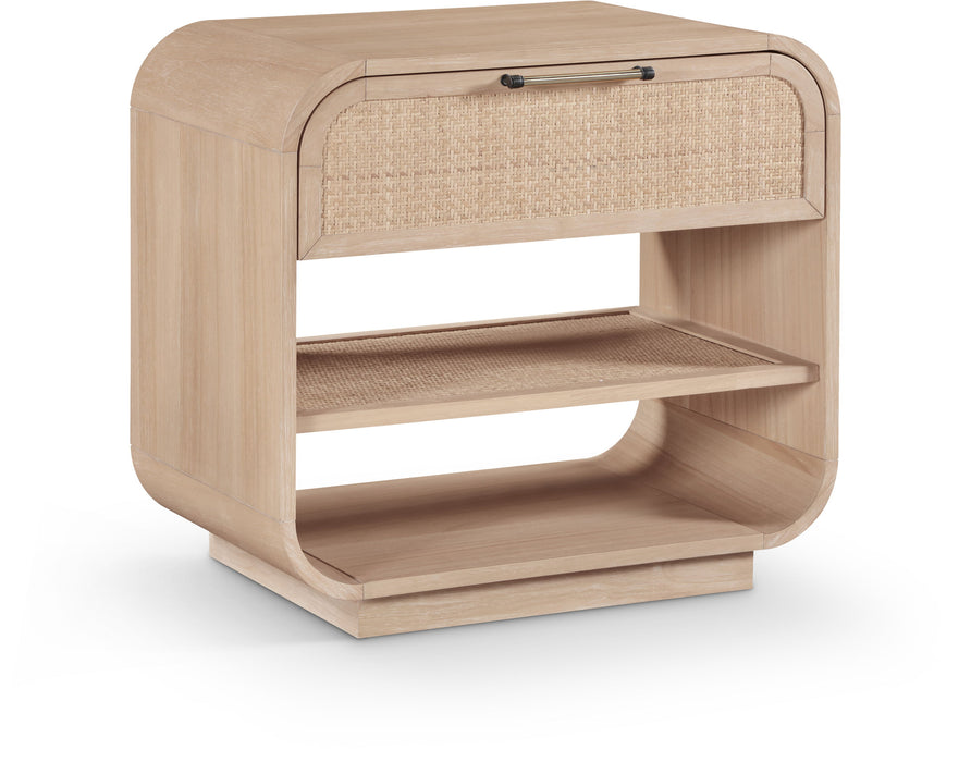 Windsor - Rubberwood Night Stand - Natural - Simple Home Plus